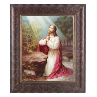 Christ On Mt.Olive In Art Deco Frame 10.25X12.25" 8X10 Print