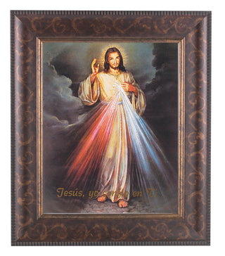 Divine Mercy (Spanish)8X10 In Art Deco Frame 10.25X12.25