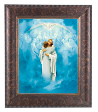 Christ Welcoming Home with Artdeco Frame 10.25X12.25" 8X10 Print