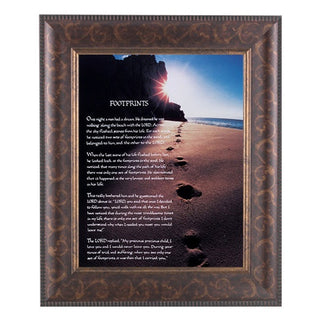 Footprints In Art Deco Frame 10.25X12.25" 8X10 Print