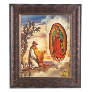 Our Lady Of Guadalupe with Juan Diego Art Deco Fm 10.25X12.25"8X10Prt