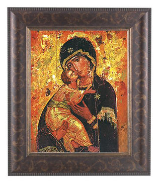 Our Lady Of Vladimir In Art Deco Frame 10.25X12.25" 8X10 Print