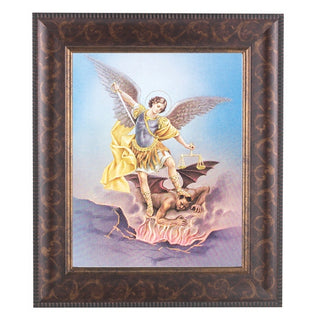 St. Michael In Art Deco Frame 10.25X12.25" 8X10 Print