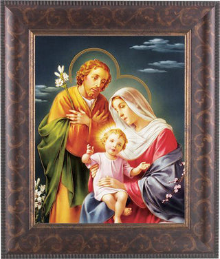 Holy Family In Art Deco Frame 10.25X12.25" 8X10 Print