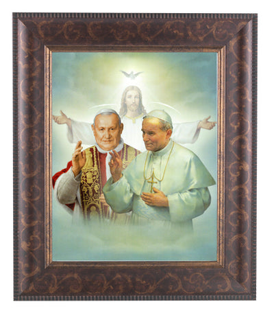 Sts. John XXIII and John Paul II Deco Frame 10.25X12.25" 8X10 Print