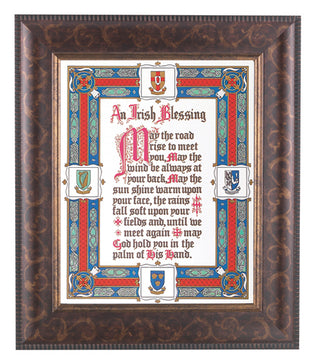 Irish Blessing In Art Deco Frame 10.25X12.25" 8X10 Print