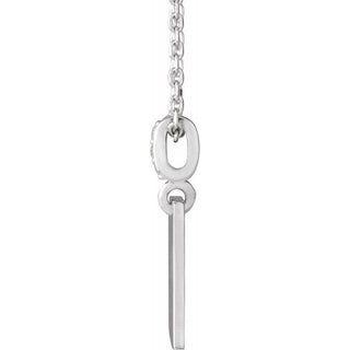 14K White .02 CTW Natural Diamond Faith Over Fear 16-18" Necklace