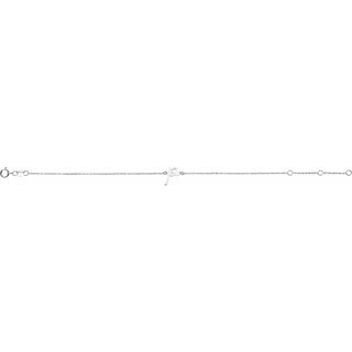 14K White Initial P 6 1/2-7 1/2" Bracelet