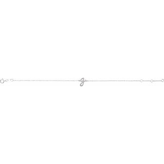 Sterling Silver Initial G 6 1/2-7 1/2" Bracelet