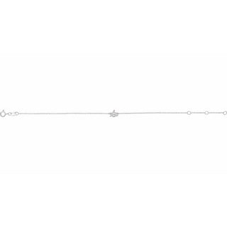14K White Initial S 6 1/2-7 1/2" Bracelet