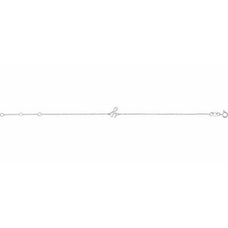 Platinum Initial Y 6 1/2-7 1/2" Bracelet