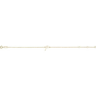 14K Yellow Initial P 6 1/2-7 1/2" Bracelet