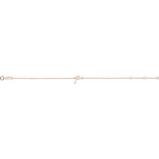 14K Rose Initial P 6 1/2-7 1/2" Bracelet