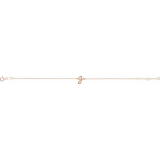 14K Rose Initial G 6 1/2-7 1/2" Bracelet