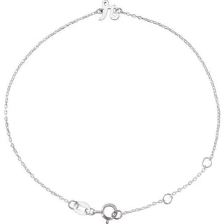 Sterling Silver Initial R 6 1/2-7 1/2" Bracelet