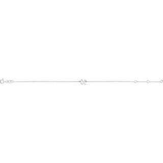 Sterling Silver Initial X 6 1/2-7 1/2" Bracelet