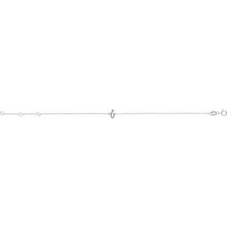 Sterling Silver Initial I 6 1/2-7 1/2" Bracelet