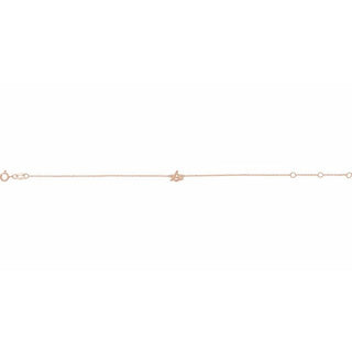 14K Rose Initial S 6 1/2-7 1/2" Bracelet