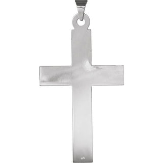 14K White Cross Pendant