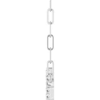 14K White .05 CTW Natural Diamond Sideways Cross 18" Necklace