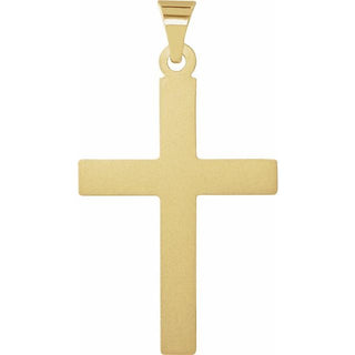 14K Yellow Cross Pendant 