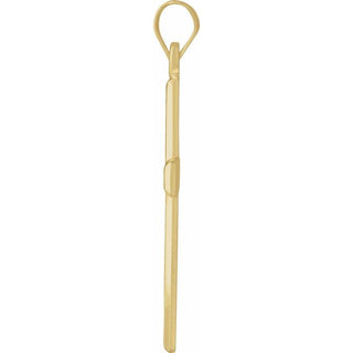 14K Yellow Cross Pendant 