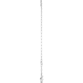 Sterling Silver Sans Serif Initial A 6 1/2-7 1/2" Bracelet