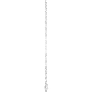 14K White Sans Serif Initial C 6 1/2-7 1/2" Bracelet