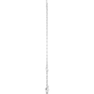 14K White Sans Serif Initial L 6 1/2-7 1/2" Bracelet