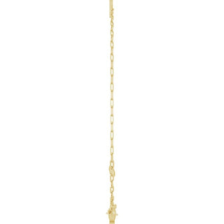 14K Yellow Sans Serif Initial H 6 1/2-7 1/2" Bracelet