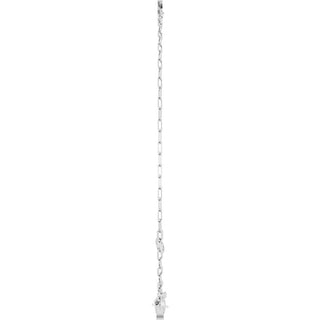 14K White Sans Serif Initial X 6 1/2-7 1/2" Bracelet