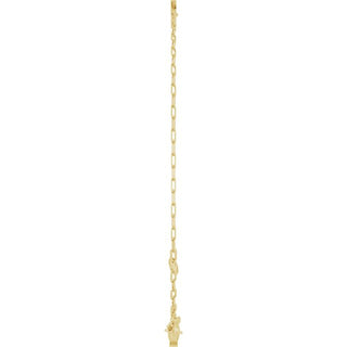 14K Yellow Sans Serif Initial Y 6 1/2-7 1/2" Bracelet