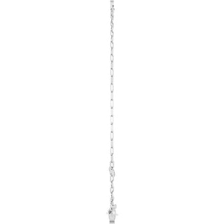 14K White Sans Serif Initial T 6 1/2-7 1/2" Bracelet