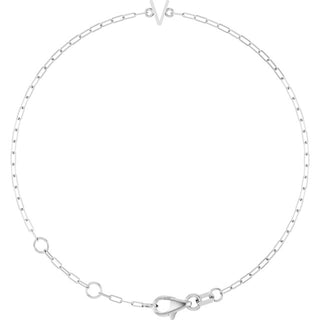 Sterling Silver Sans Serif Initial V 6 1/2-7 1/2" Bracelet