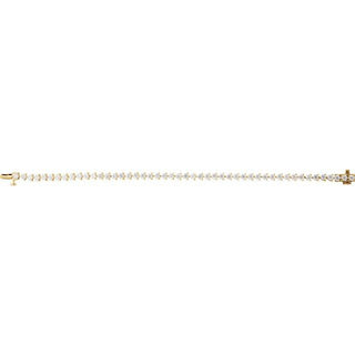 14K Yellow 4 3/4 CTW Lab-Grown Diamond Line 7 1/4" Bracelet
