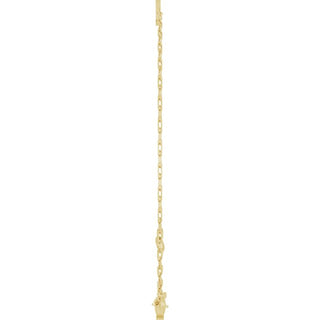 14K Yellow Sans Serif Initial U 6 1/2-7 1/2" Bracelet