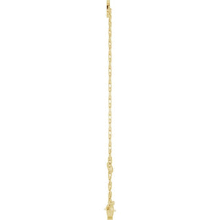 14K Yellow Sans Serif Initial S 6 1/2-7 1/2" Bracelet