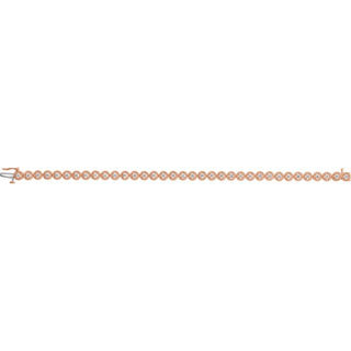 14K Rose 1 CTW Natural Diamond 7" Bracelet 