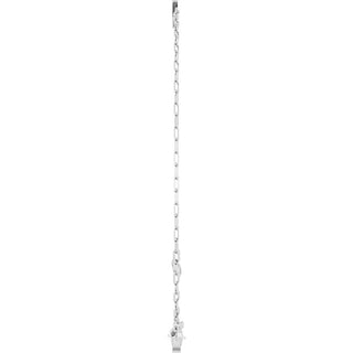 14K White Sans Serif Initial K 6 1/2-7 1/2" Bracelet