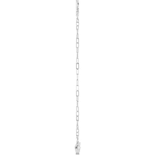 Sterling Silver Sideways Cross 7" Bracelet