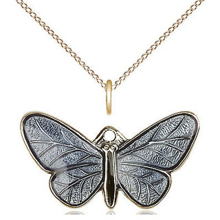 14kt Gold Filled Butterfly Medal Religious and Catholic Jewelry