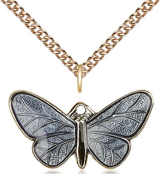 14kt Gold Filled Butterfly Medal Religious and Catholic Jewelry
