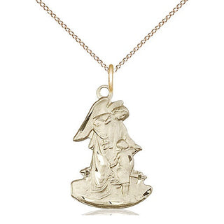 14kt Gold Filled Guardian Angel Medal Religious Jewelry