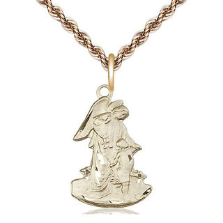 14kt Gold Guardian Angel Medal