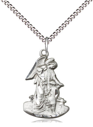 Sterling Silver Guardian Angel Medal Religious Jewelry