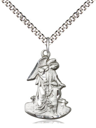 Sterling Silver Guardian Angel Medal Religious Jewelry