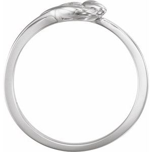 14K White Gold The Unblossomed Rose Ring