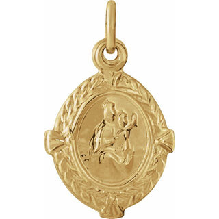 14K Yellow 12x9 mm Scapular Medal