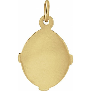 14K Yellow 12x9 mm Scapular Medal