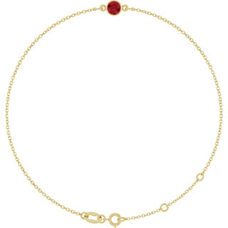 14K Yellow Natural Ruby 6 1/2-7 1/2" Bracelet